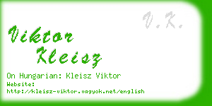 viktor kleisz business card